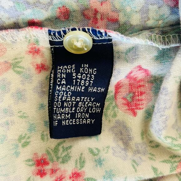 Vintage Gap Brand Gingham Floral Patchwork Shirt XL Boho Cottage Western Retro - Picture 8 of 8